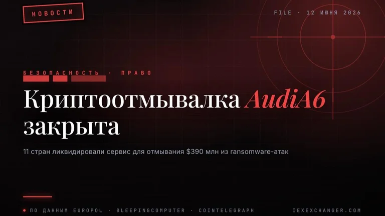 11 стран ликвидировали AudiA6 — криптоотмывалку на $390 млн