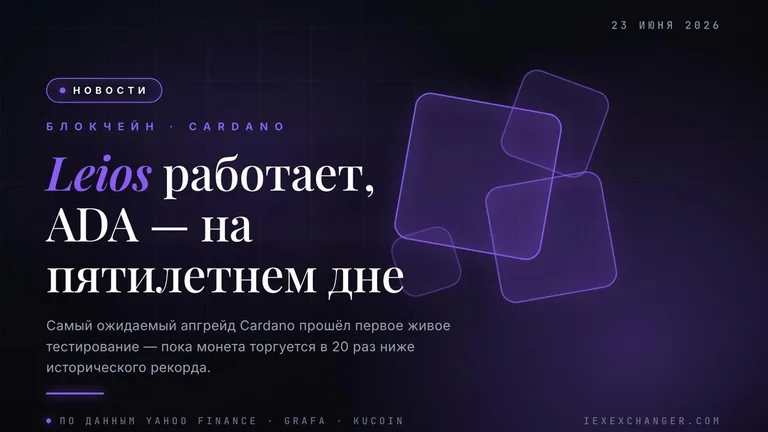 Cardano запустил тестнет Leios — и ADA торгуется на минимуме за пять лет
