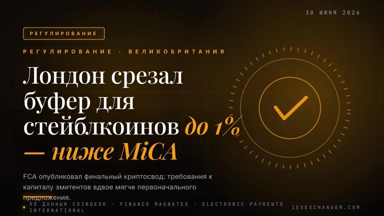FCA вдвое снизил требования к капиталу стейблкоинов — ниже уровня MiCA