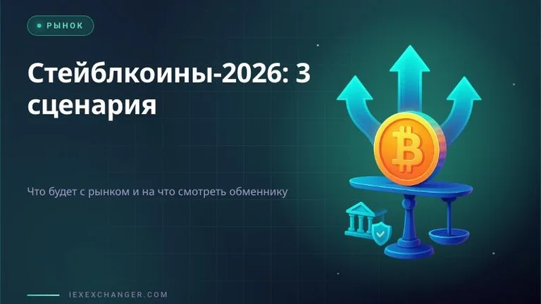 Стейблкоины в 2026 году: три сценария для обменников
