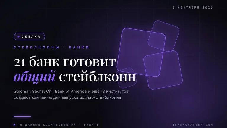 21 банк создаёт совместный доллар-стейблкоин к 2027 году