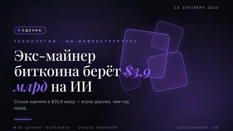 Бывший майнер биткоина Crusoe привлёк $3,9 млрд на ИИ-дата-центры