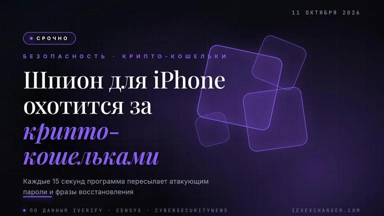 Шпион для iPhone охотится за крипто-кошельками каждые 15 секунд