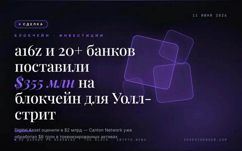 a16z и 20+ банков вложили $355 млн в Canton Network