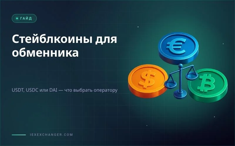 USDT, USDC или DAI: какой стейблкоин выбрать для обменника