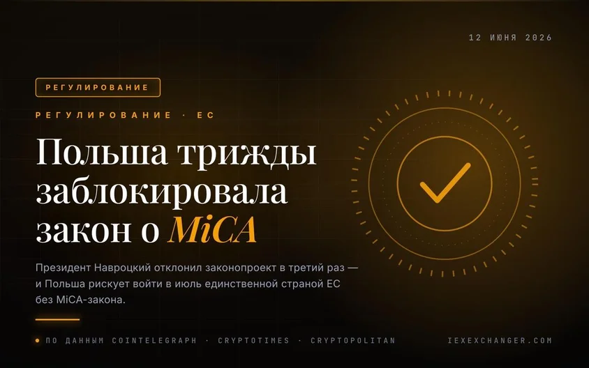 Польша встретит июльский дедлайн MiCA без закона — уже третье вето