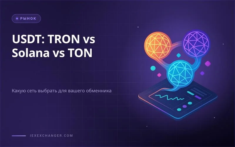 TRON, Solana или TON: какую сеть выбрать для USDT в обменнике