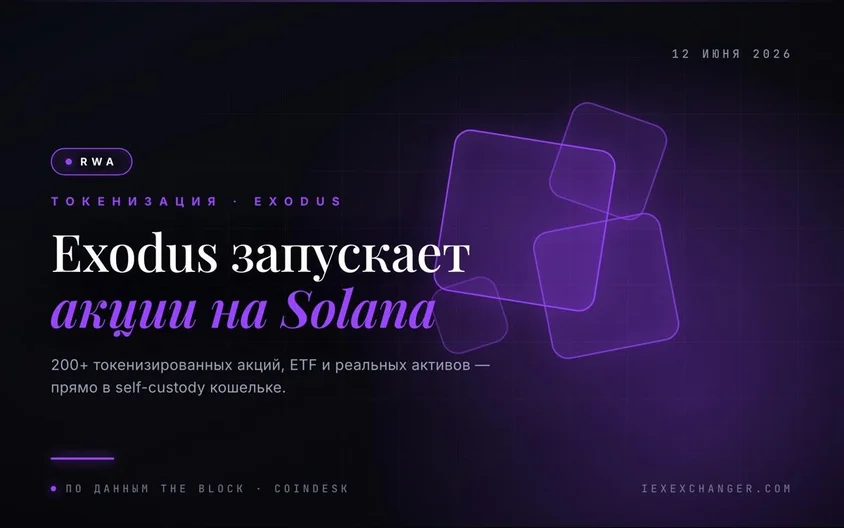 Exodus и Ondo запустили торговлю 200+ токенизированными акциями на Solana