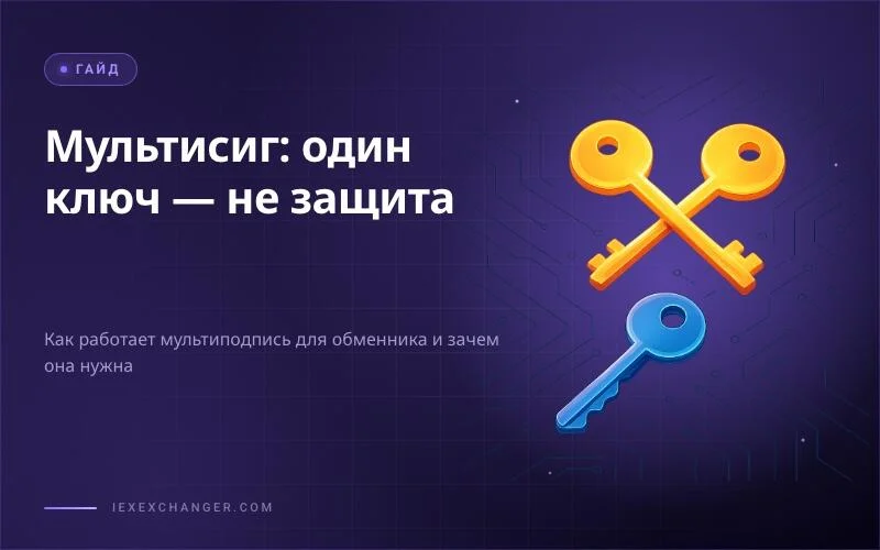 Мультисиг для обменника: почему одного ключа мало