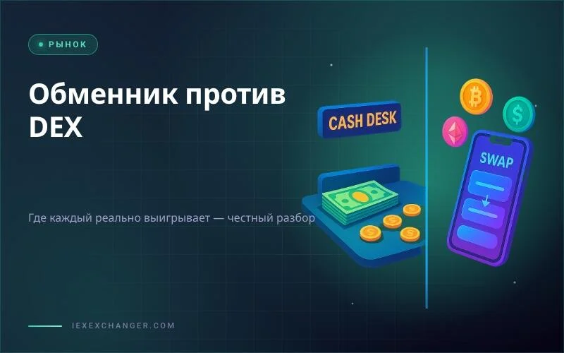 Обменник против DEX: где каждый реально выигрывает