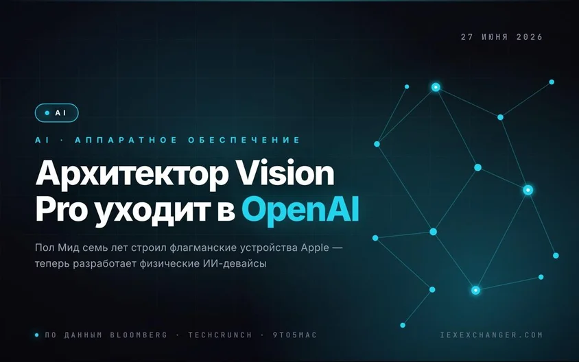 Главный инженер Apple Vision Pro уходит в OpenAI