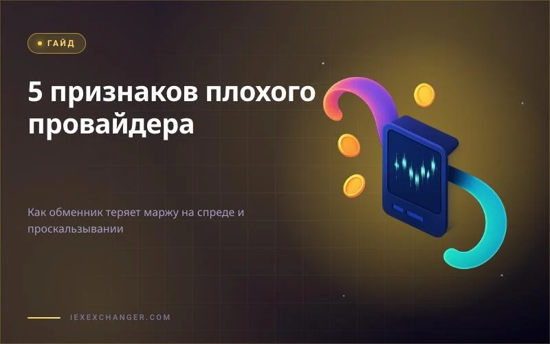 5 признаков, что вашему обменнику пора менять поставщика ликвидности