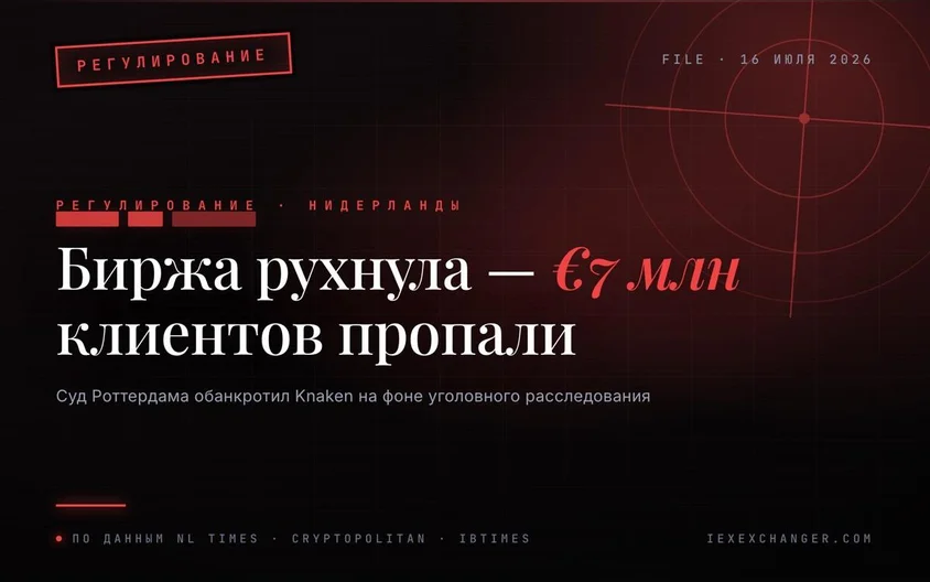 Нидерланды обанкротили криптобиржу — пропали €7 млн клиентов