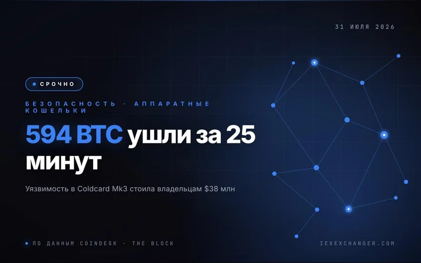 Coldcard Mk3 Bug Drains 594 Bitcoin in 25 Minutes
