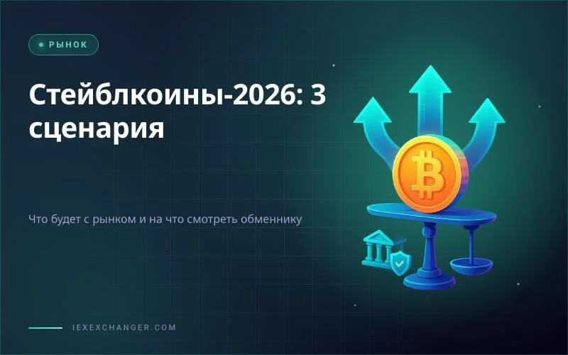 Стейблкоины в 2026 году: три сценария для обменников