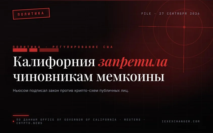 Калифорния первой в США запретила чиновникам выпускать мемкоины