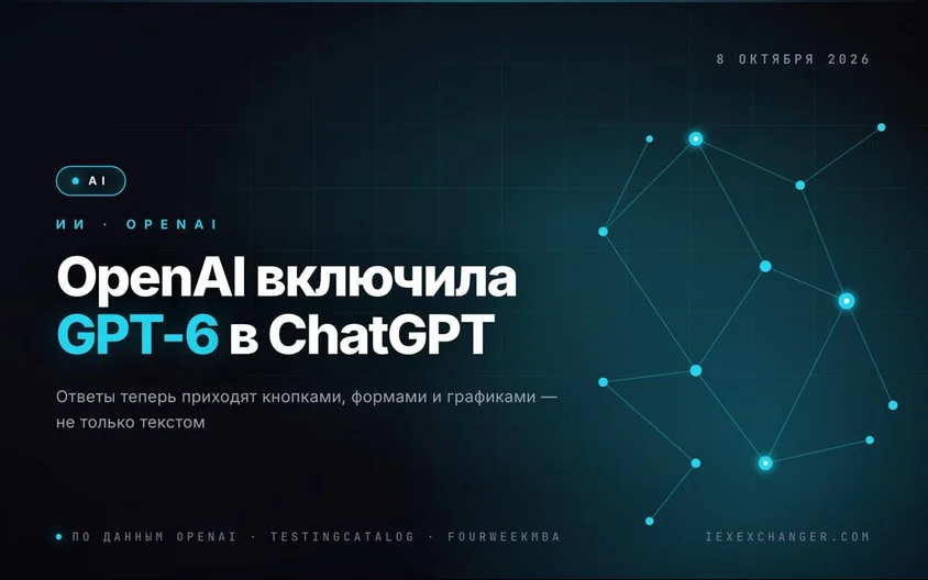 ChatGPT переходит на GPT-6 и отвечает интерфейсом, а не текстом