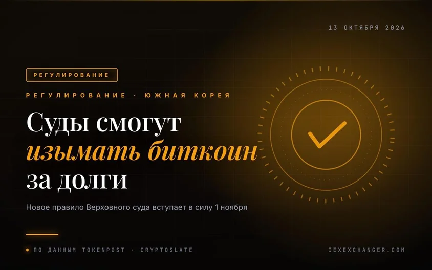 Оңтүстік Корея соттарға борыш үшін биткоинді тәркілеуге рұқсат берді