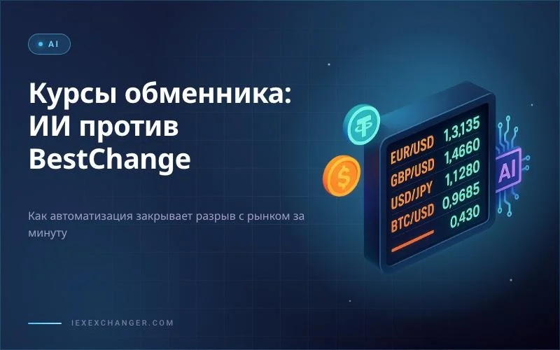 Автоматизация курсов обменника: как ИИ закрывает разрыв с BestChange