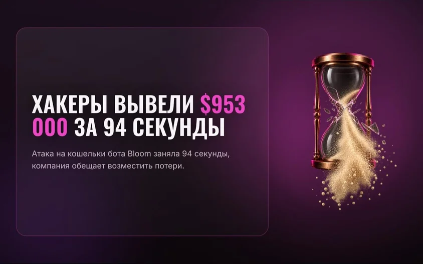 Hackers drain $953,000 from Bloom bot wallets in 94 seconds