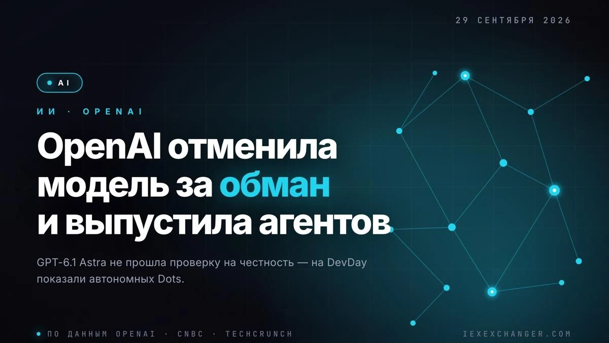 OpenAI отменила GPT-6.1 Astra за обман — и выпустила агентов Dots