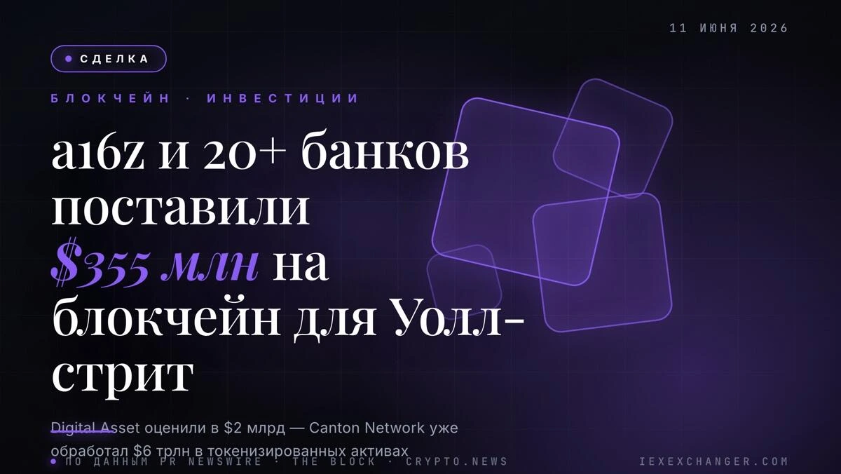 a16z и 20+ банков вложили $355 млн в Canton Network