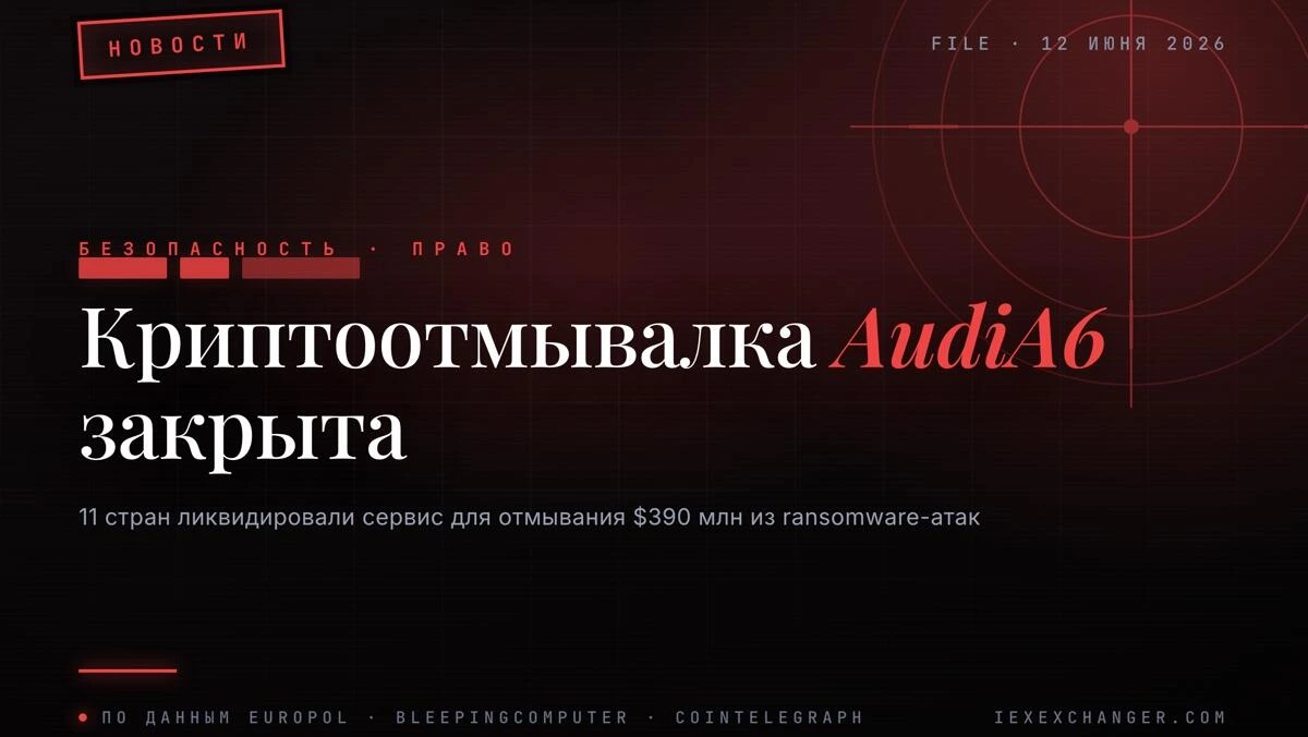 11 стран ликвидировали AudiA6 — криптоотмывалку на $390 млн