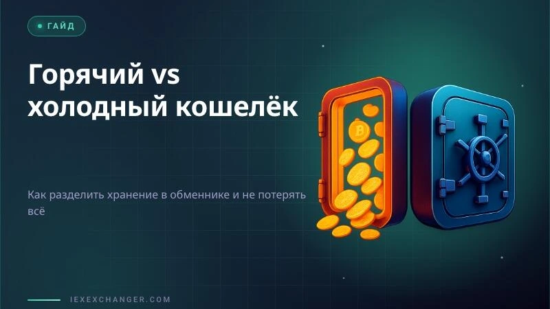 Горячий и холодный кошелёк в обменнике: как разделить хранение