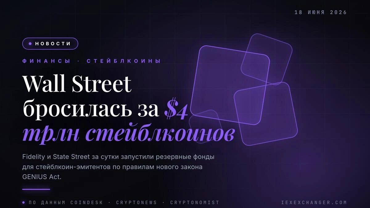 За рынок резервов стейблкоинов берётся Fidelity — и State Street уже тут