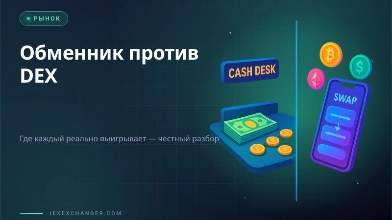 Обменник против DEX: где каждый реально выигрывает
