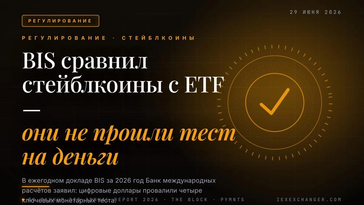 BIS сравнил стейблкоины с ETF — и отказал им в статусе денег
