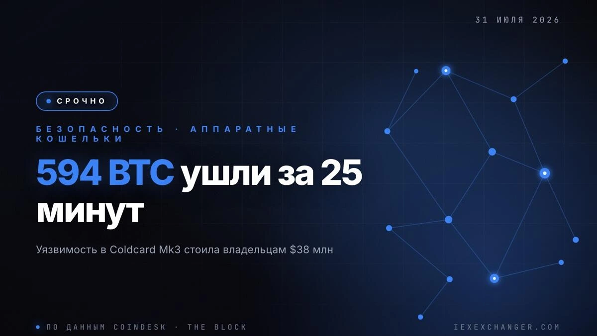 Coldcard Mk3 Bug Drains 594 Bitcoin in 25 Minutes