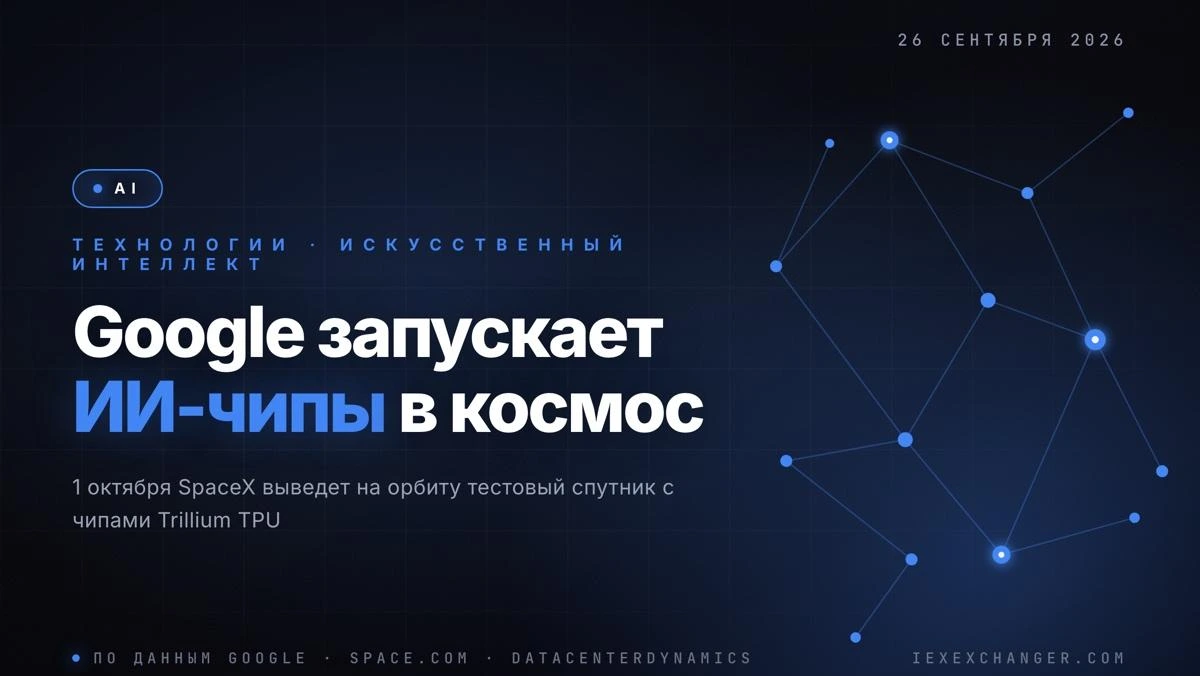 Google отправит ИИ-чипы в космос на ракете SpaceX