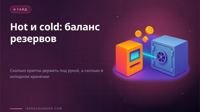Hot vs Cold Wallet: How Exchangers Should Split Reserves