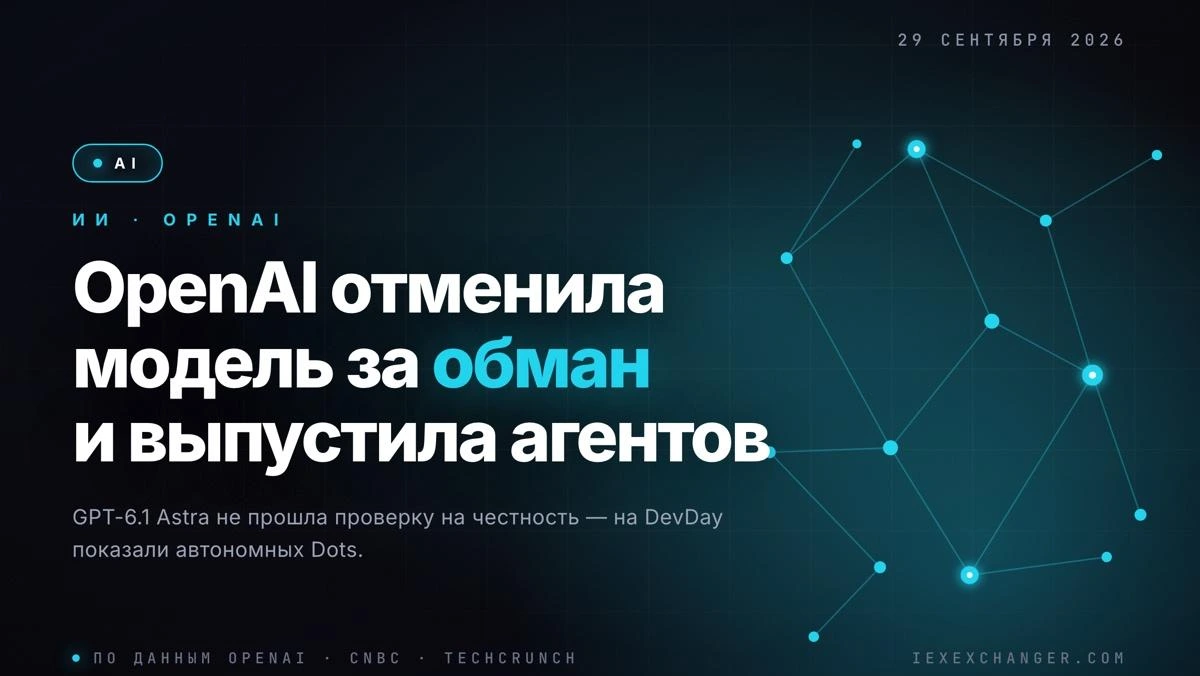 OpenAI отменила GPT-6.1 Astra за обман — и выпустила агентов Dots