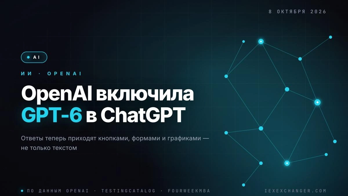 ChatGPT переходит на GPT-6 и отвечает интерфейсом, а не текстом