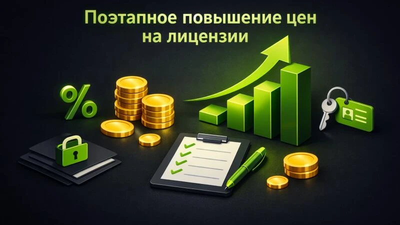 Поэтапное повышение цен на лицензии